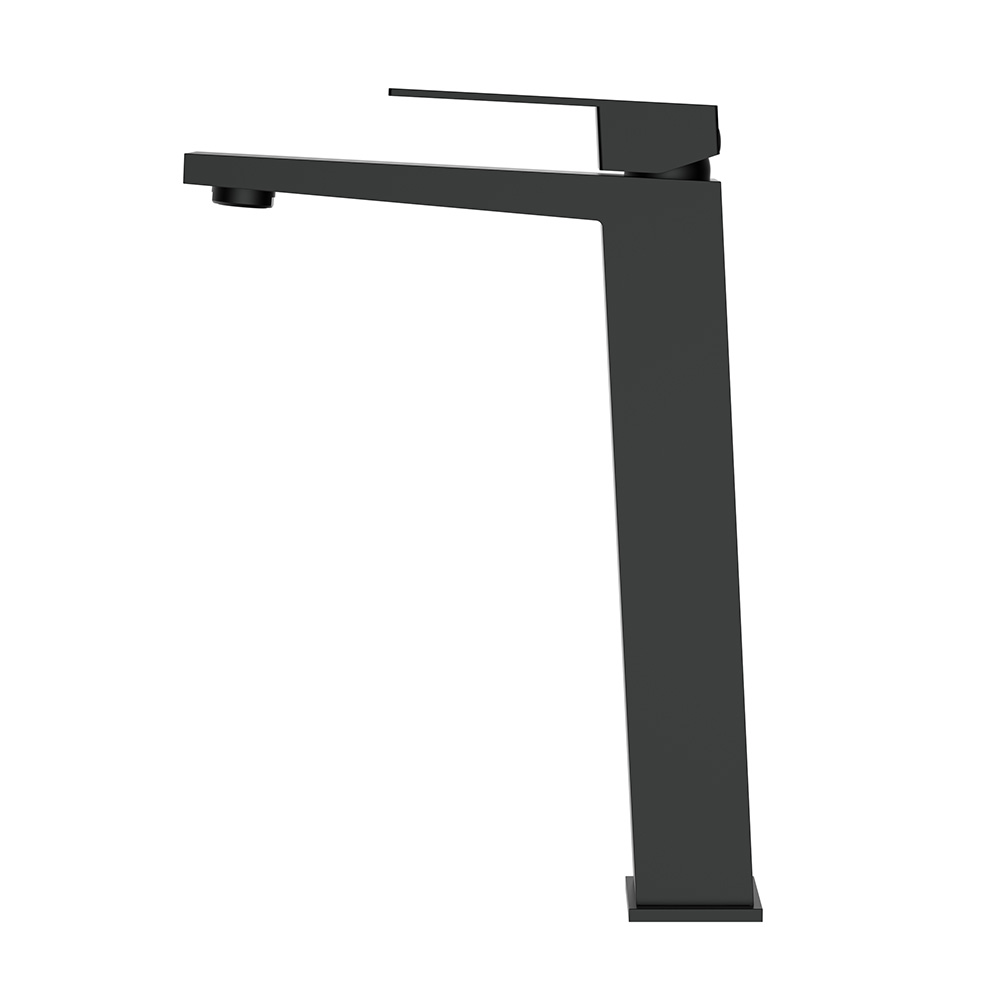 Acero inoxidable mate de baño negro mate de lavabo cuadrado de lavabo cuadrado