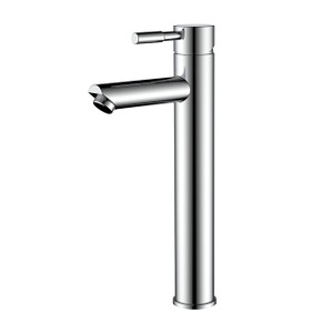 Grifo de baño de recipiente cromado de acero inoxidable