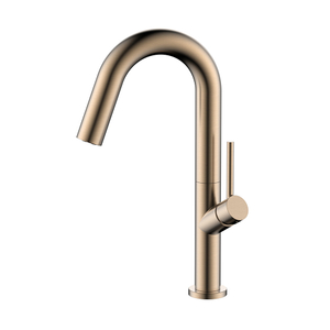 Grifo de barra de cocina de un solo orificio de acero inoxidable de oro rosa