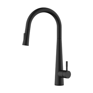 Mano Touch Control Matte Negro Tirar de la cocina Grifo de cocina con sensor