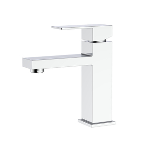Grifo de baño de acero inoxidable cromado sólido