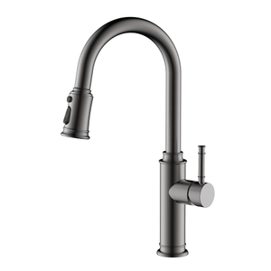 SUS304 estilo de bambú Gunmetal Tirar de la cocina Grifo de la cocina